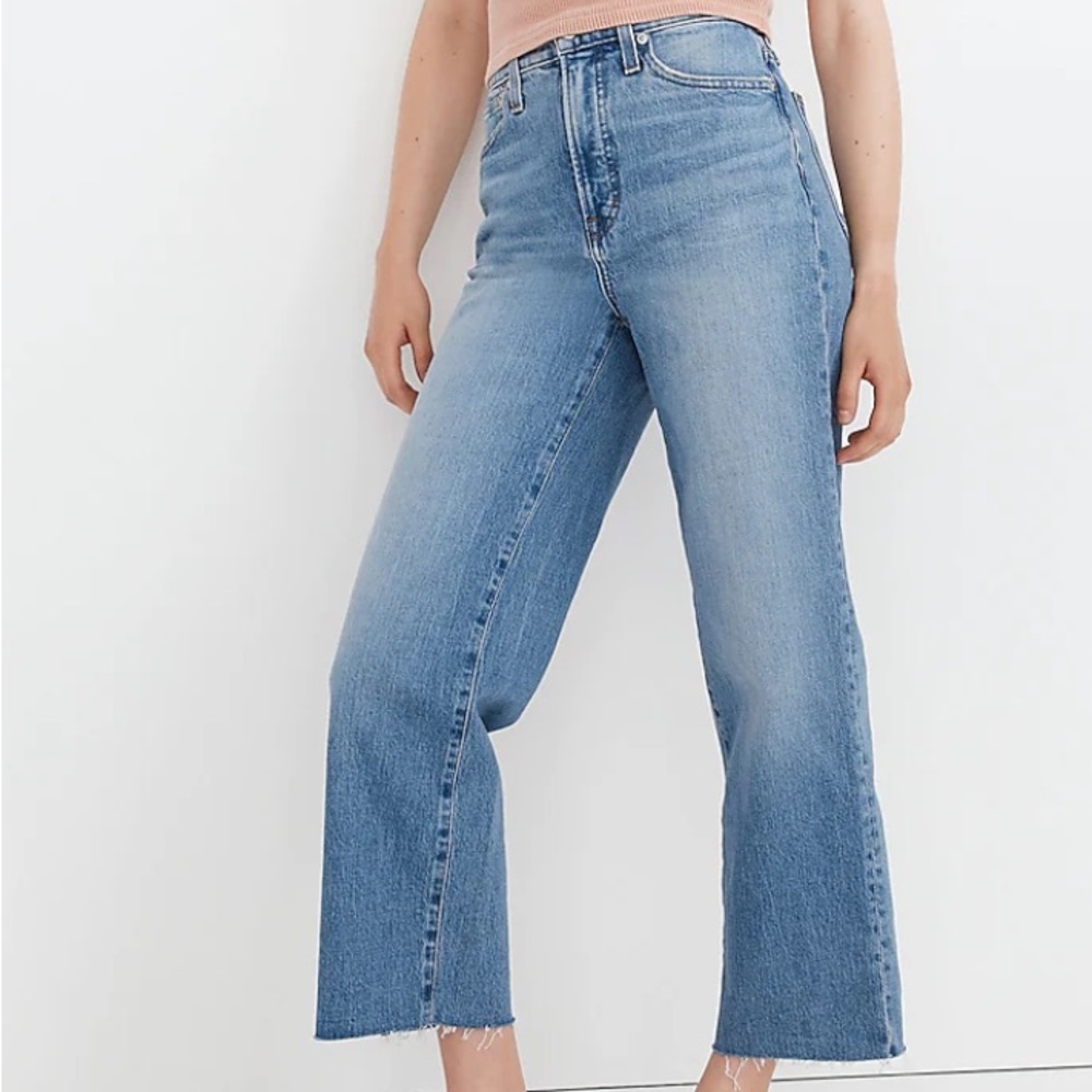 Madewell tall perfect vintage wide leg crop Jean in Caitlin wash 29T